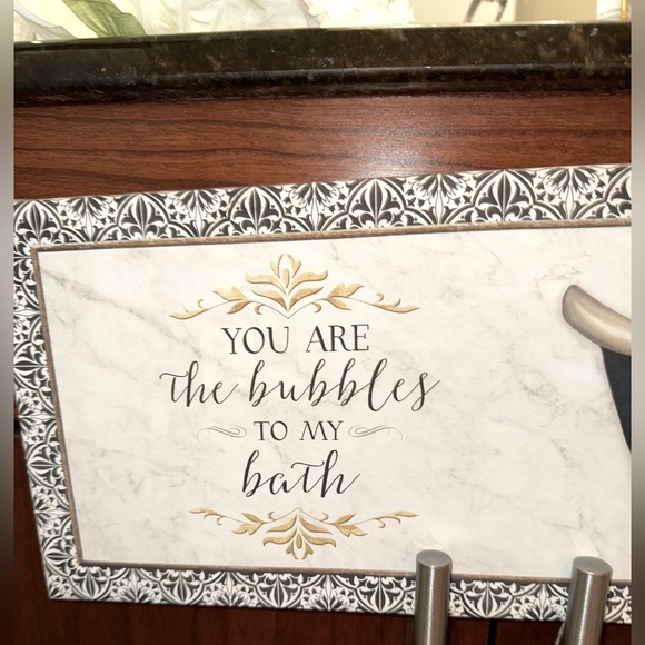 “you are the bubbles to my bath” bathroom wall art canvas & matching And sign - Picture 5 of 9